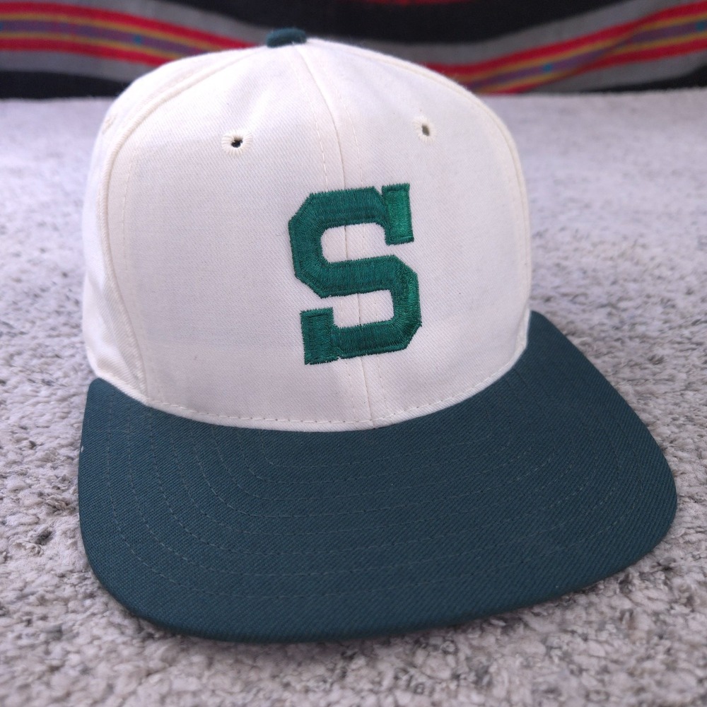 VTG Michigan State Spartans Hat Fitted Size 7 University Square Baseball Cap USA